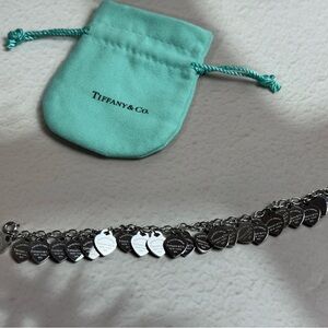 Tiffany & Co. Silver Heart Charm Bracelet